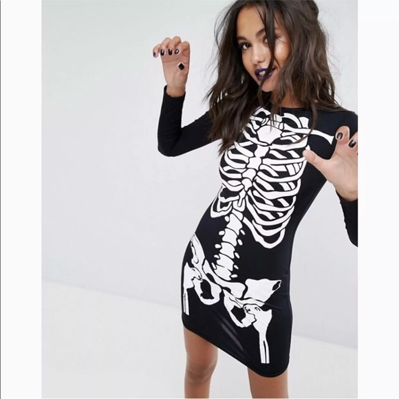 skeleton bodycon dress